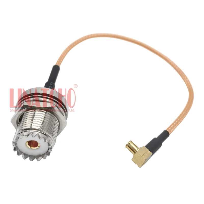 

Waterproof UHF SO239 Female to Right Angle MCX Male Connector 20CM RG316 Pigtail Jumper Cable