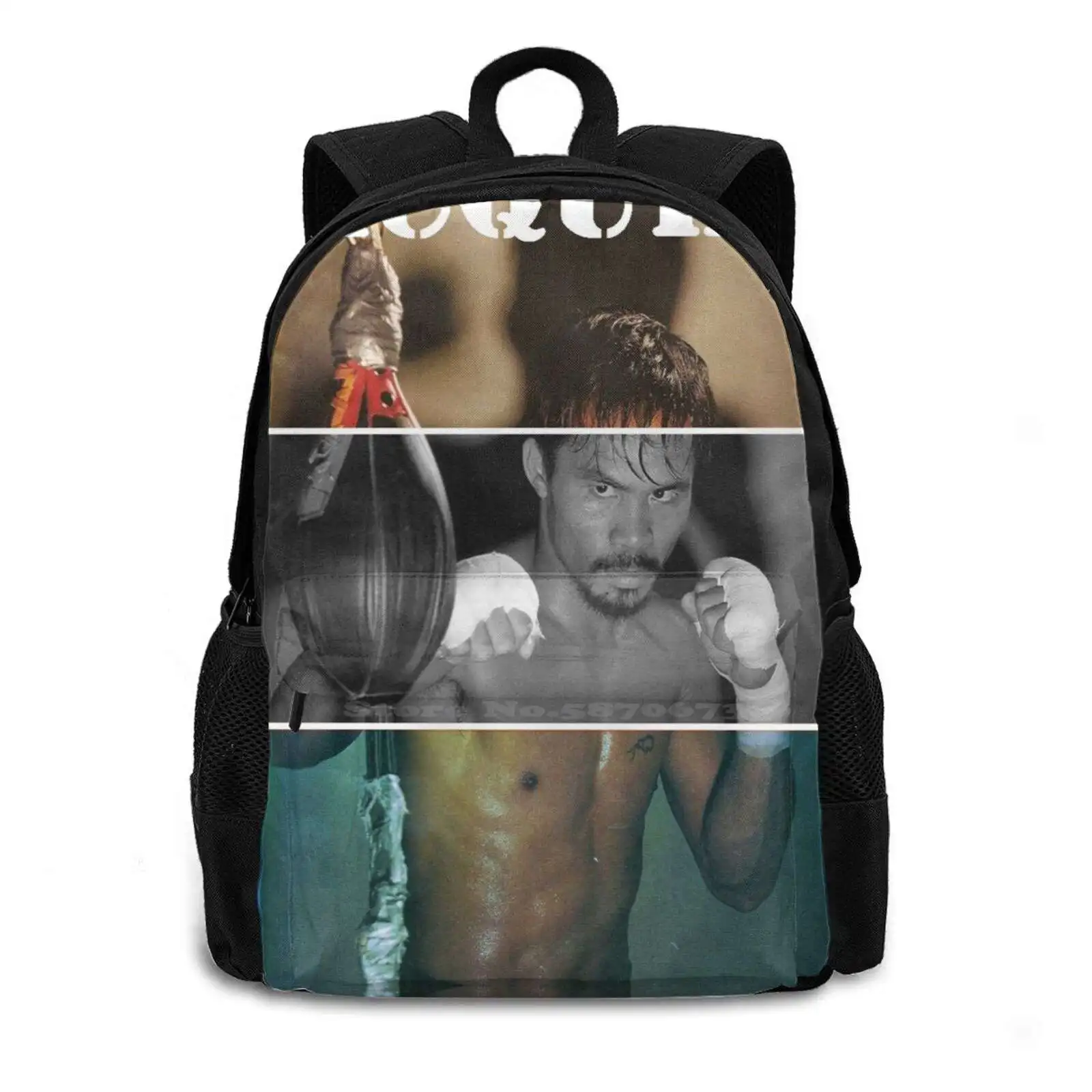 Manny Pacquiao Fashion Pattern Design Travel Laptop School Backpack Bag Boxing Boxer Mannypacquiao Fight Philippines