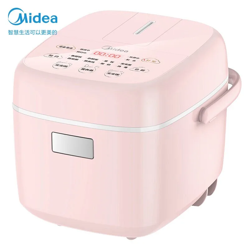 220V Pink Rice Cooker 1.6L Mini Smart Appointment Touch Control Glass Liner Maternal and Infant   for 1-2 People