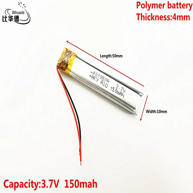 Liter energy battery Good Qulity 3.7V,150mAH 401050 Polymer lithium ion / Li-ion battery for tablet pc BANK,GPS,mp3,mp4