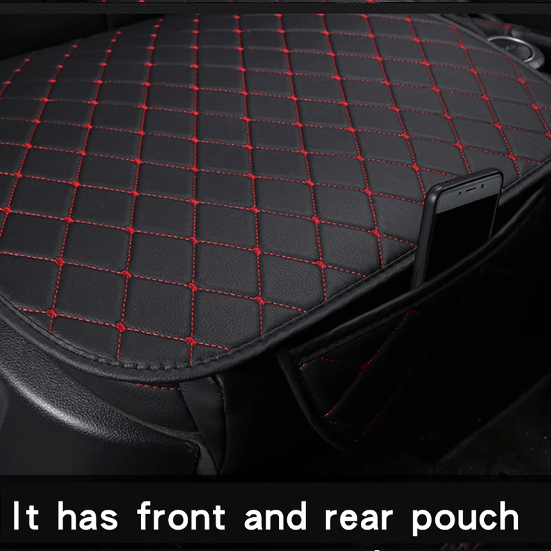 Universal Leather Car Seat Cover Cushion Front Rear Backseat Seat Cover Auto Chair Seat Protector Mat Pad Interior Accessories