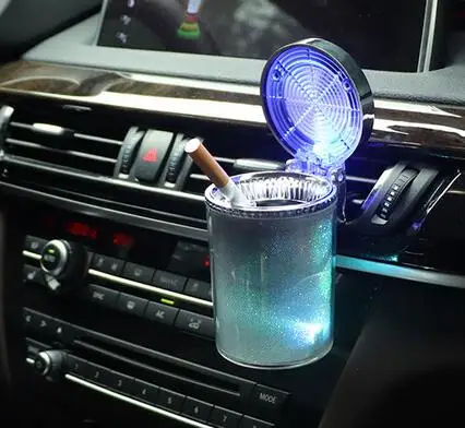 Universal Car Colorful Ashtray Portable LED Light Car Ashtray Cigarette Holder Car Styling Mini Cup Holder Car Accessories - Image 6