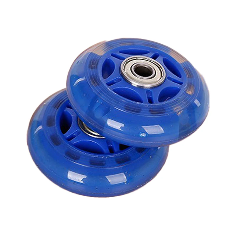 Skate wheel PU rubber wheel non-slip silent wear-resistant delivery bearing children adult single row shoe accessories