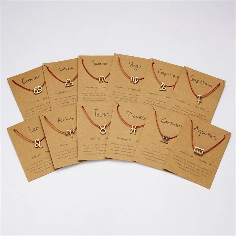 12 زودياك تسجيل سوار حبل أحمر سلسلة أساور Charm للنساء الرجال ليو الميزان الحمل كوكبة زوجين سوار بطاقة مجوهرات #6