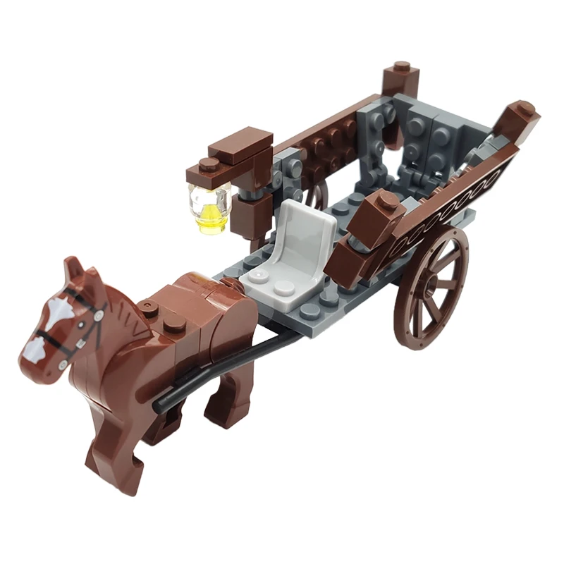 Middeleeuwse Vervoer Chariot Gevangenis Van Radijs Transporter Moc Figuur Accessoires Kleine Bouwsteen Monteren Kinderen Speelgoed Gift