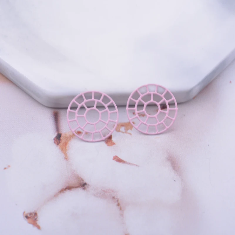 100 Stück AC10690 14mm runde Abstandsperlen in Sping-Farbe, Armeegrün, Zubehör aus Messing für DIY-Schmuck und Ohrringe. – Detail 2