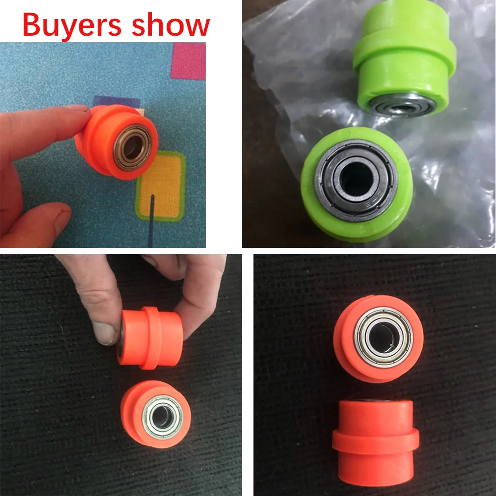 Motorcycle 8/10mm Concave Drive Chain Pulley Roller Slider Tensioner Wheel Guide For Dirt Pit Bikes Street Bikes Motorcycles ATV