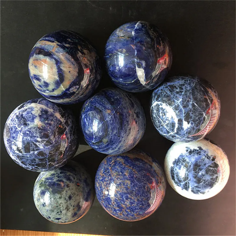 Wholesale Natural Polished Quartz Ball Sodalite Healing Crystal Ball Home Decoration