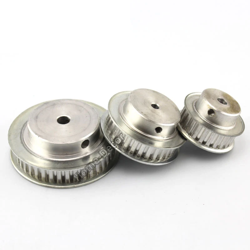 1pcs ID 5-12 mm Synchronous Belt Pulley Set Aluminum Alloy Pulley Synchronous Belt Model Belt Driving Belt/ Aluminum Gear #4