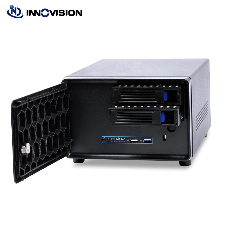 New 2bays HDD Hotswap NAS Storage Chassis Support MINI ITX Motherboard