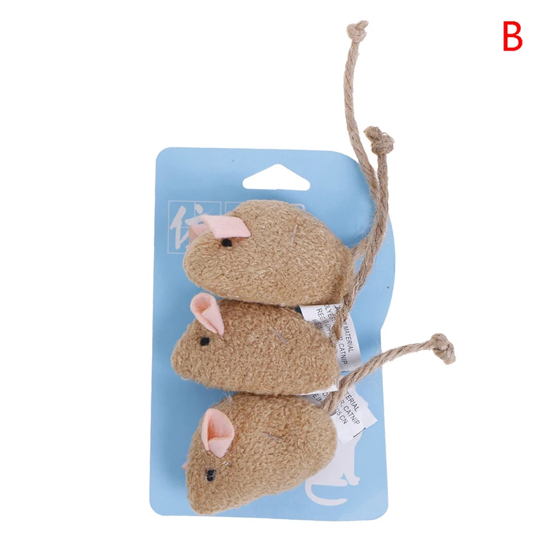 1/3pcs Plush Simulation Mouse Cat Toy Plush Mouse Cat Scratch Bite Resistance Interactive Mouse Toy Palying Toy For Cat Kitten