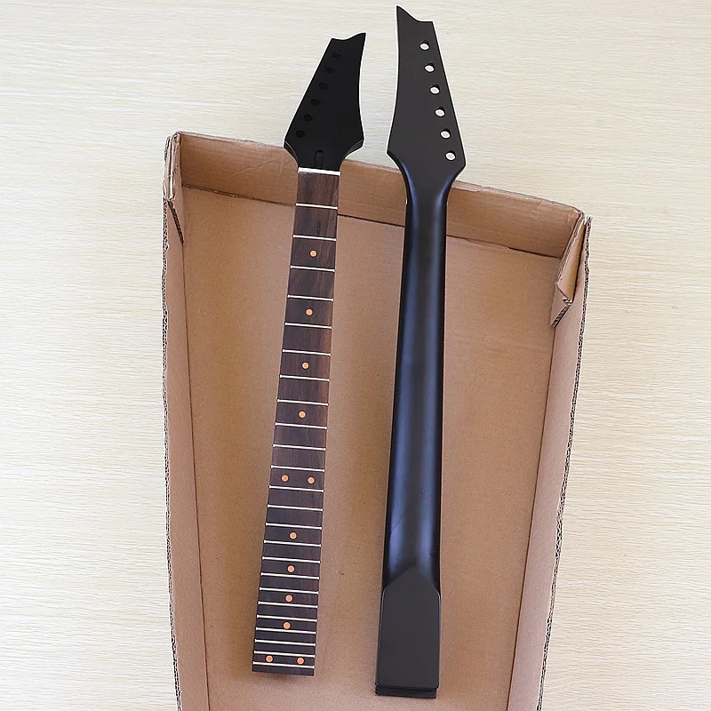 6 Strings Electric Guitar Neck Canada Maple Neck Rosewood Fingerboard Full Black 24 Frets Red Position Marks 5.7cm Heel Width