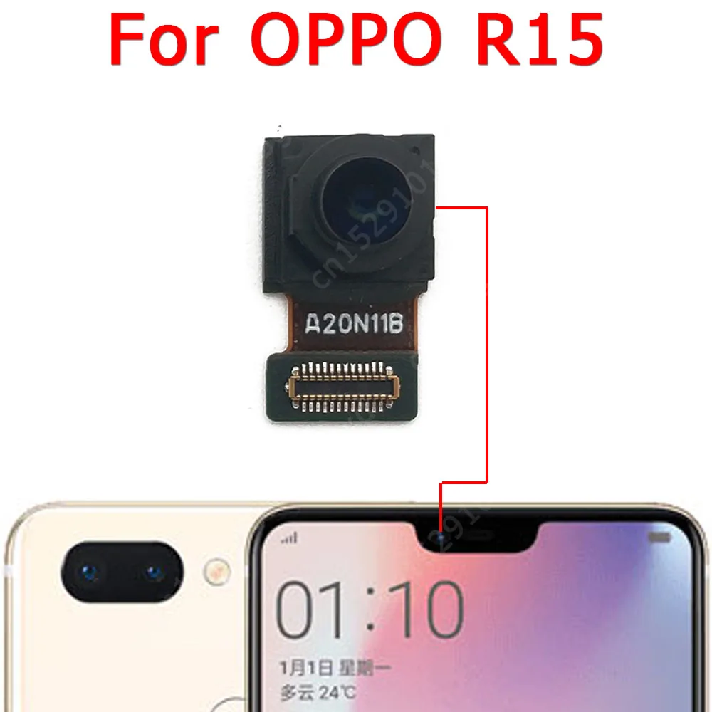 

Передняя камера для OPPO R15, фронтальная Селфи, маленькая камера, модуль, аксессуары для замены, запасные части для ремонта