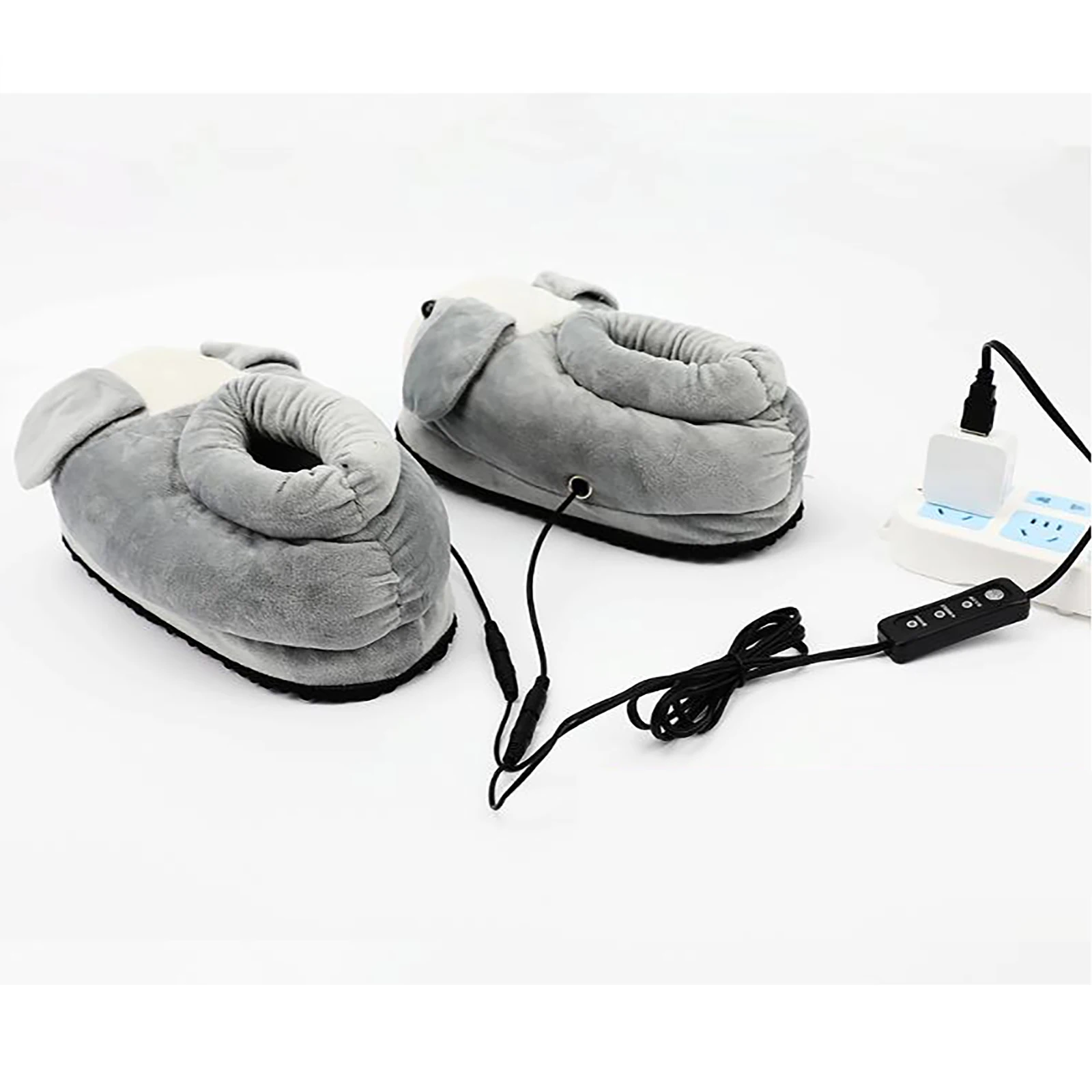 1 Pair Cute Feet Warm Slippers USB Foot Warmer Shoes Computer PC Electric Heat Slipper for Home Travel  Office voetverwarmers