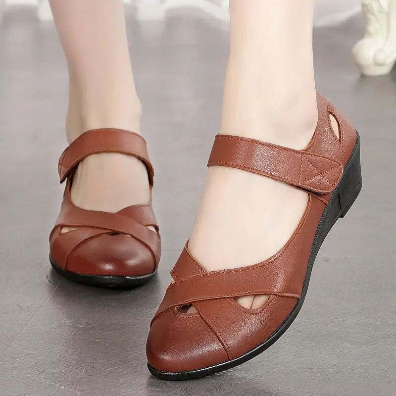 Size 35-42 Square Toe Summer Shoes for Women Embroidery Designer Shoes Soft Slipon Loafers Moccasin Leisure Women's Ballet Flats