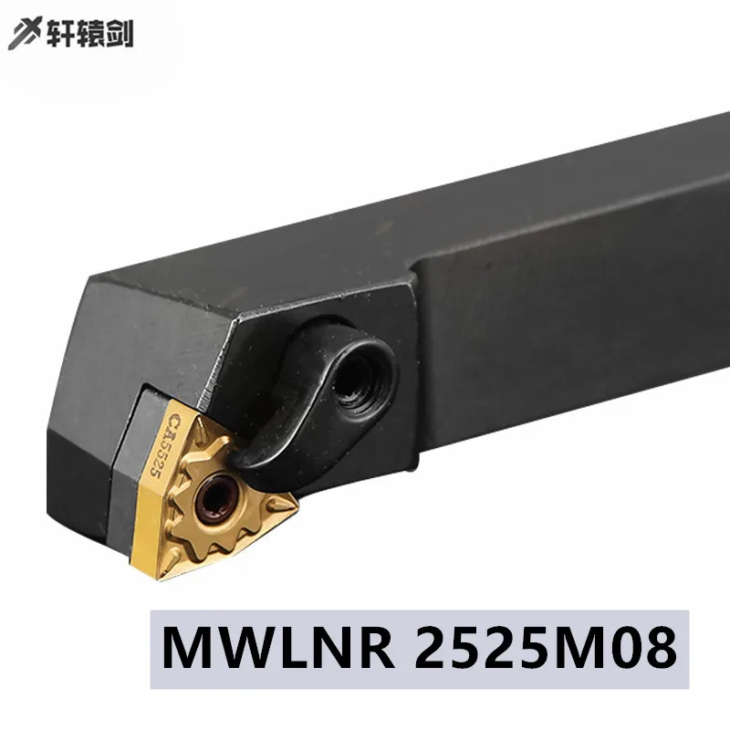 Ferramenta de giro mwlnr 2525m08, ferramenta de suporte de torno externo direito, ferramenta de suporte de torno cn, 1 peça