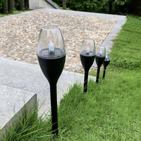 LED Candle Solar Lawn Light IP65 Waterproof Street Garden Outdoors Solar Light Wine Glass Landscape Solar Lamps