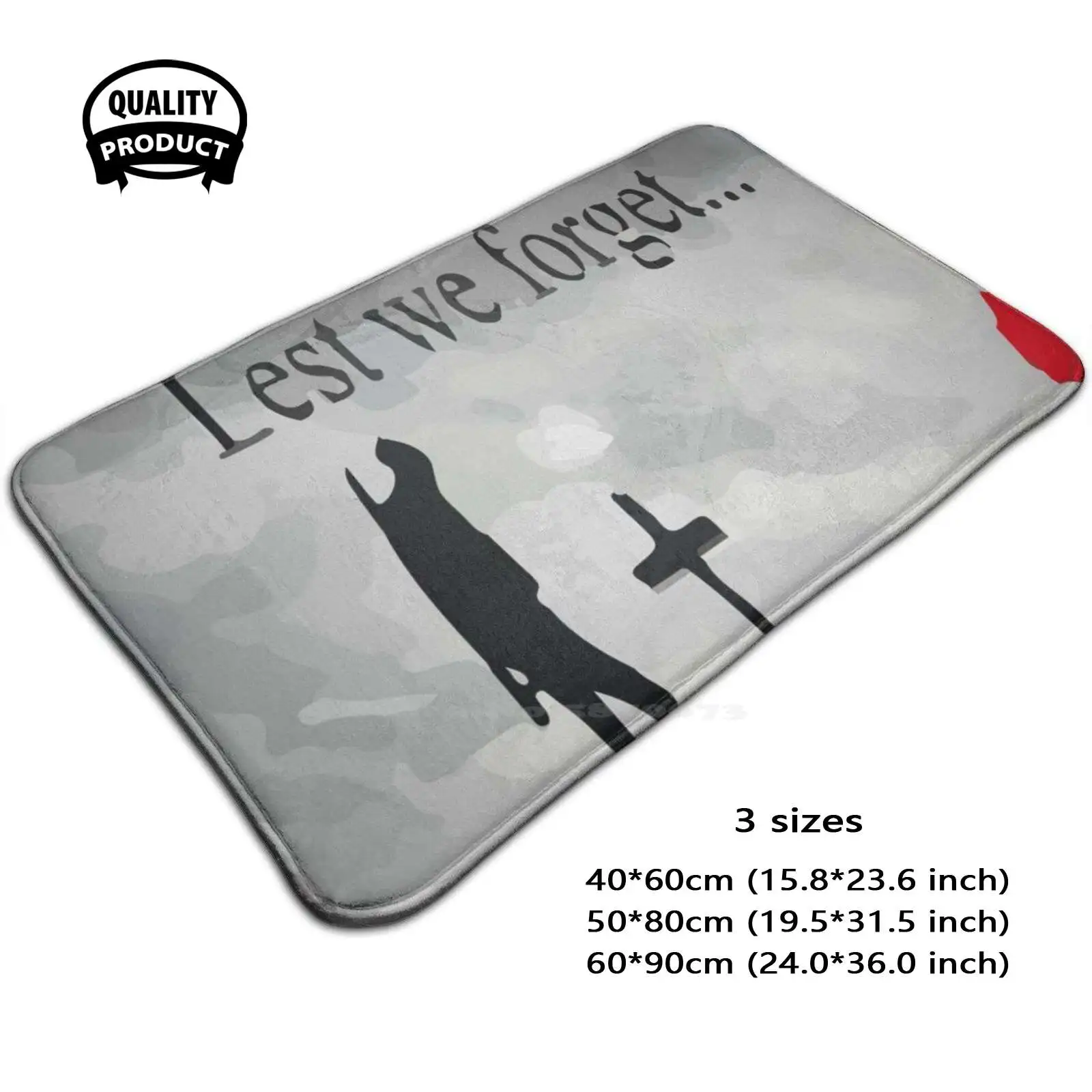 Lest We Forget Vector Art. Soft Cushion Home Carpet Door Mat Car Rug Lest We Forget Poppies Anzac Day Remembrance Day War