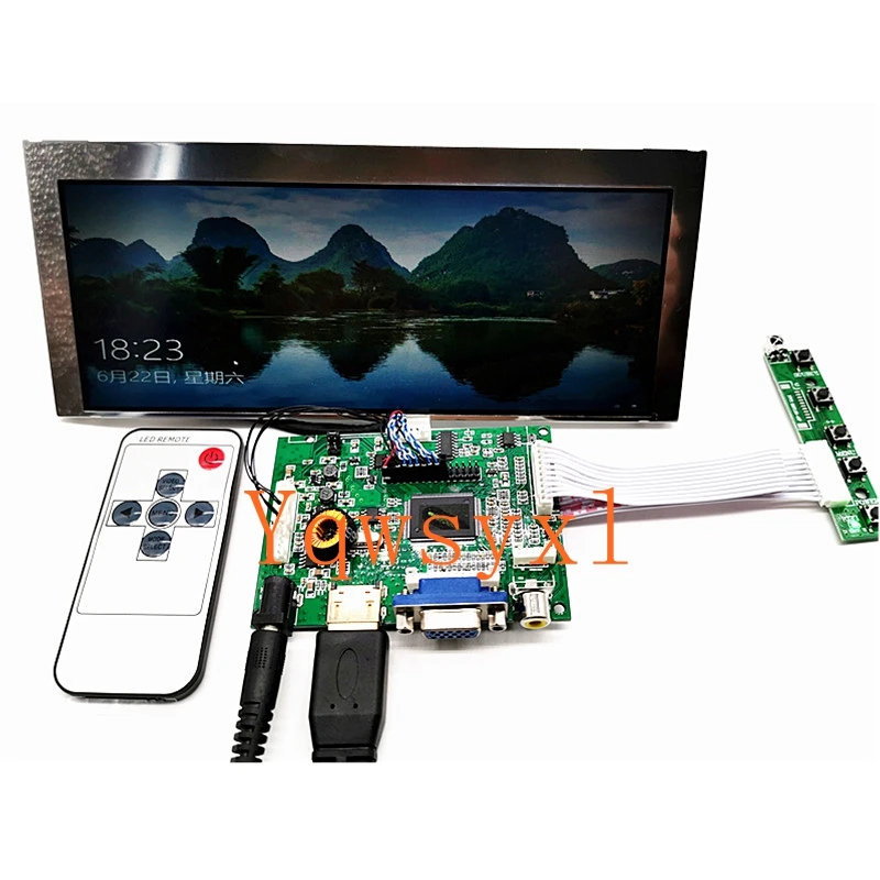 

Original 7.8 inch LCD Screen AA078AA01 800X300 TFT LCD Screen VGA+HD 2AV Audio LCD Controller Board