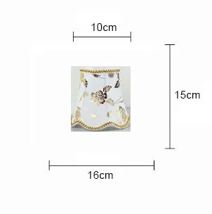 Chrome or Gold color small table lampshade,  Fabric lamp shades covers for wall lamp, E27 hole 4.2cm