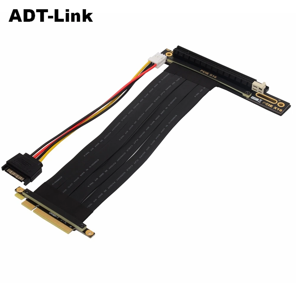 

PCI Express 8X Male To PCI-E 16X Female Riser Mining Cable RTX3060 PCI-E Riser Cable Pcie Riser Adapter Extender Cable