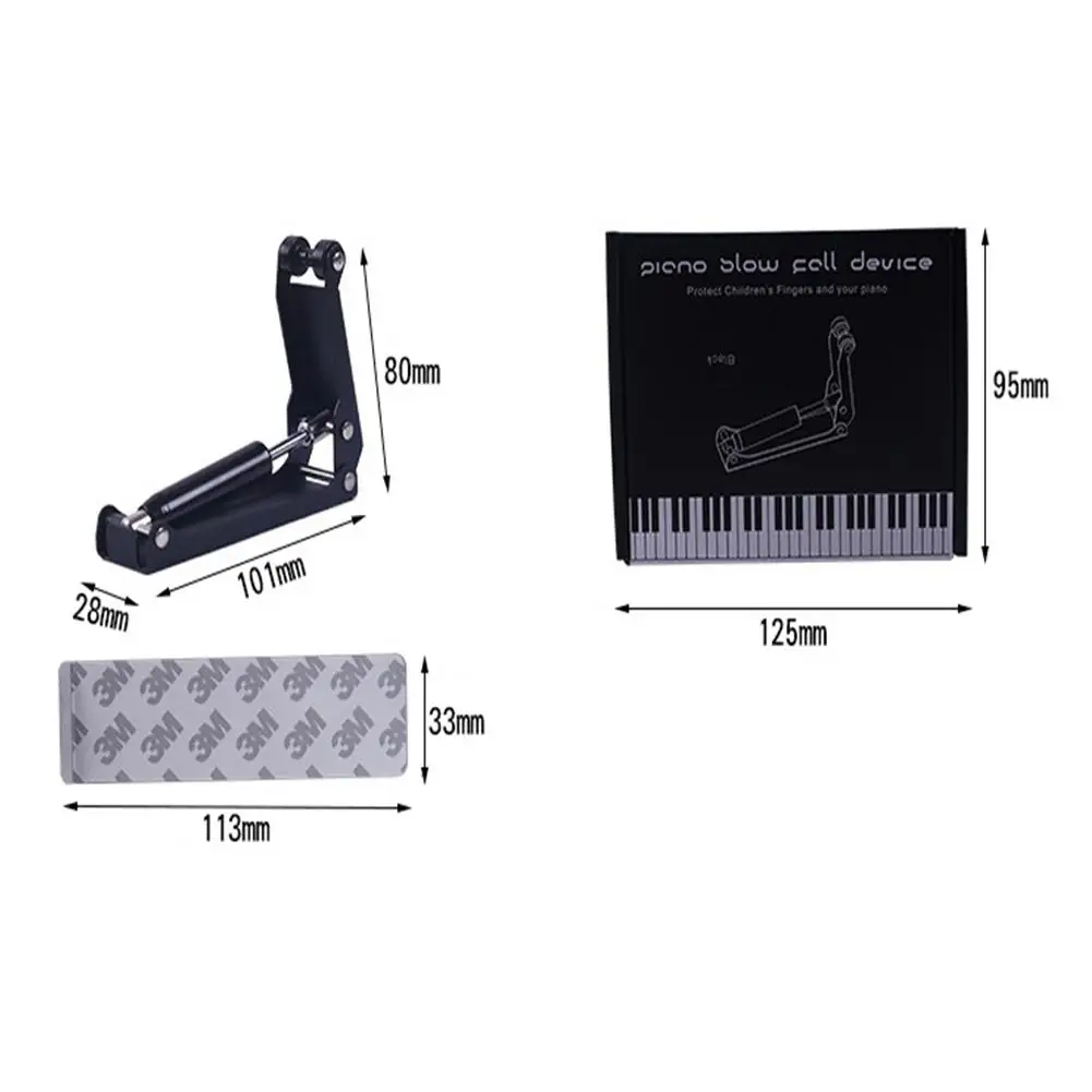 Ultra-thin Upright Piano Slow Soft Closing Buffer Fall Device Hydraulic Pressure Fallboard Decelerator Piano Descending Device