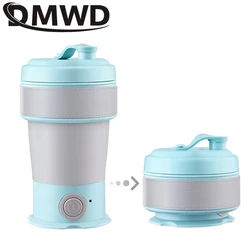 DMWD 450ml Portable Foldable Electric Kettle Double Voltage Silicone Kettle Mini Hot Water Heating Boiler Tea Pot Heater 220V