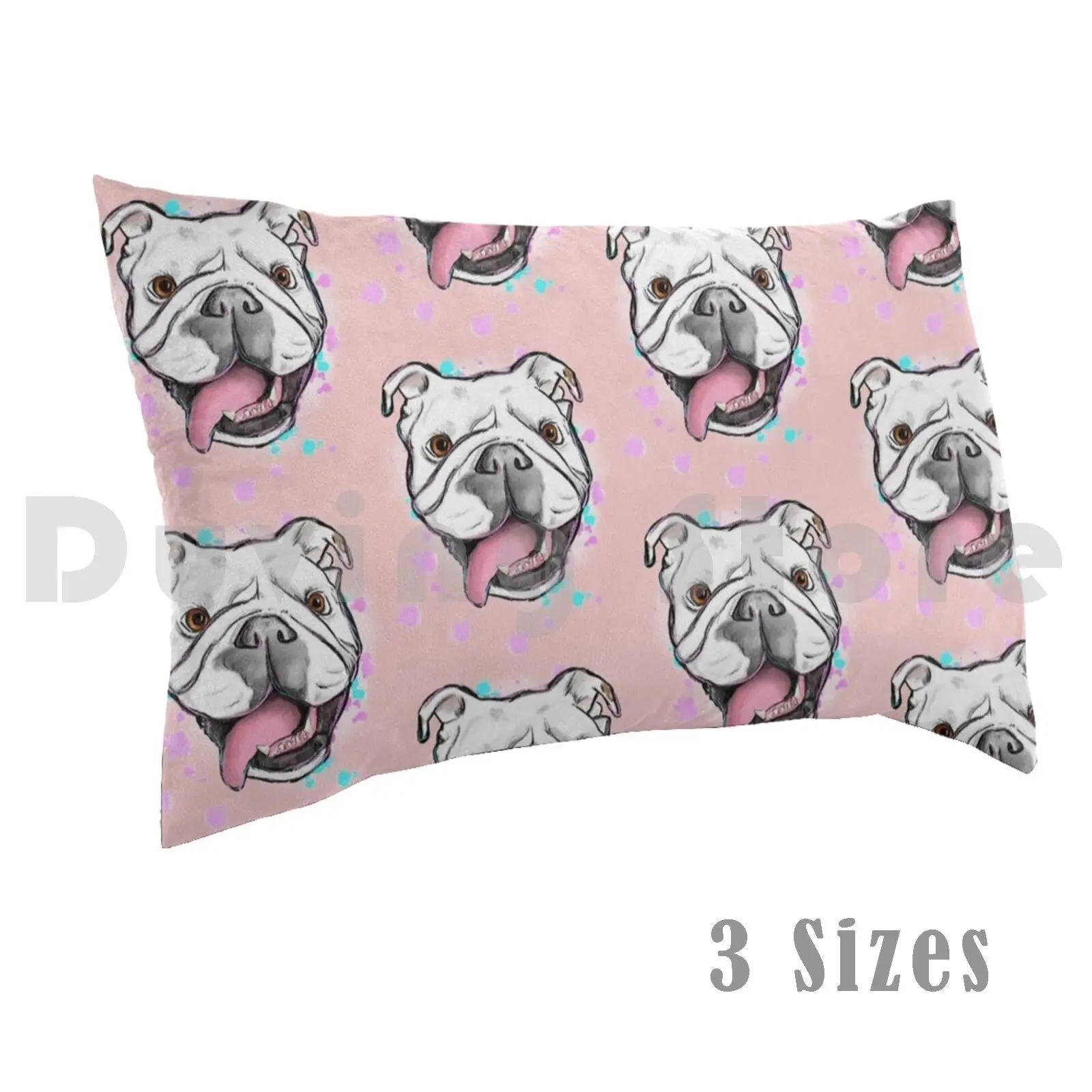 Princess Buttercup In The Pink Pillow case 3157 Bulldog English Bulldog Bully Dog Pet