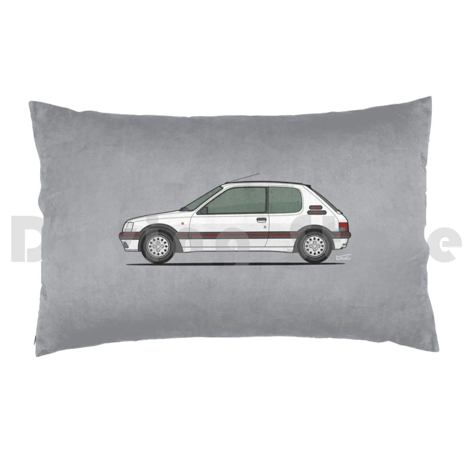 205 Gti 1.6 Graphic Illustration Pillow Case Printed 50x75 205 Gti 205 Gti 1 6 205 Gti French