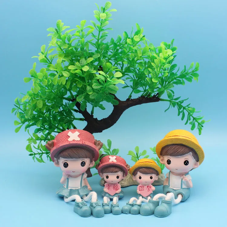 

Garden home room decoration crafts small ornaments cute legged doll simulation tree creative bedroom furnishings