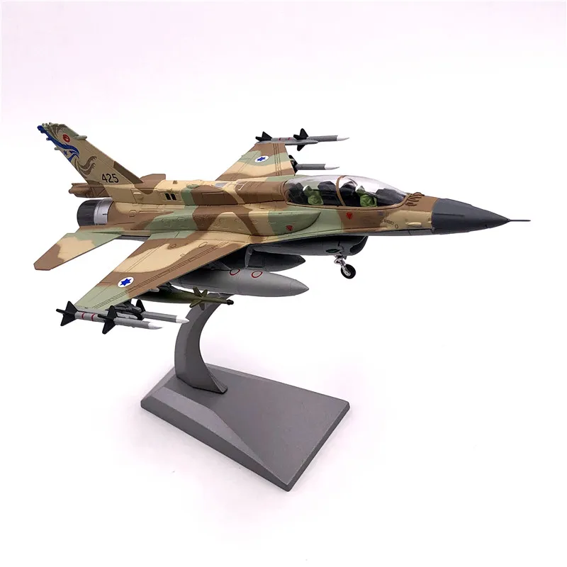 

1:72 Aircraft Plane Model F-16I Fighting Falcon Israeli Army Airplanes Diecast Metal Planes With Stands Playset Kids Gifts