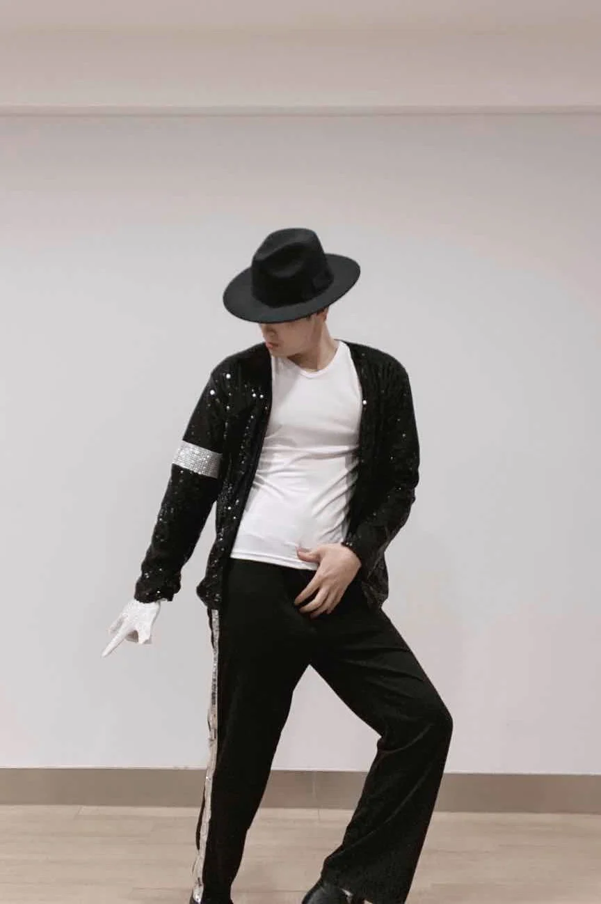 Fast seller Children's performance clothes cosplay Michael Jackson Costume Imitation clothing   Men and womenMJ dance clothes