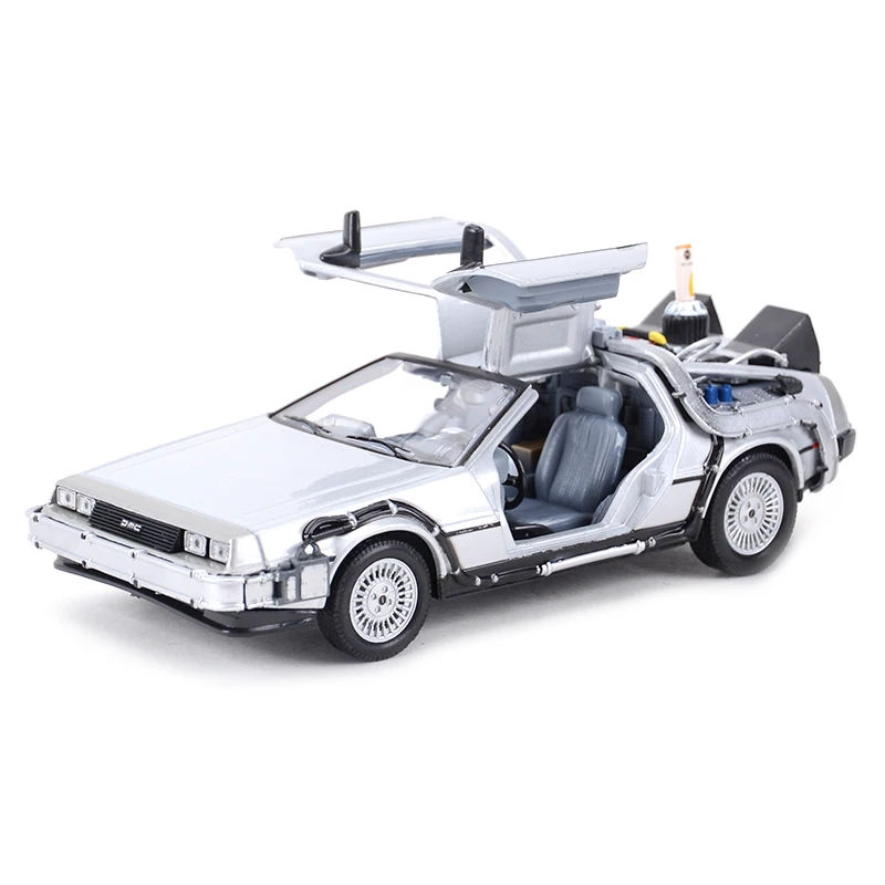 Welly 1:24 DMC-12 DeLorean Time Machine Back to the Future Car Static Die Cast Vehicles Collectible Model Car Toys