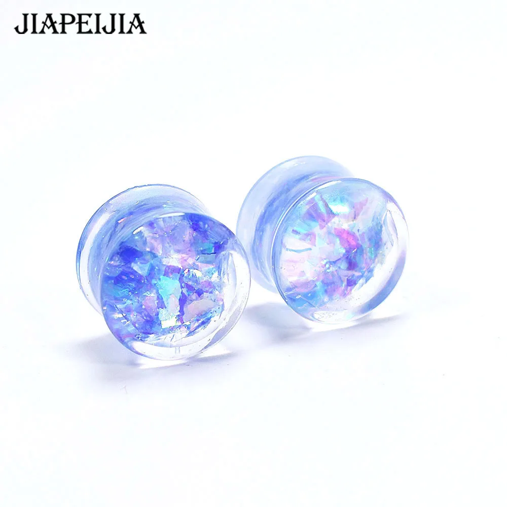 Shining Sequins Gauges for Ears Ear Tunnels Expander Plugs Stretcher Earring Piercing 6-30mm