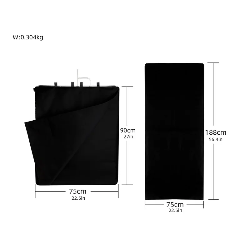 Selens 75x90cm Stainless Flag Panel Cloth For Fotografia Acessorios Camera Video Studio Black