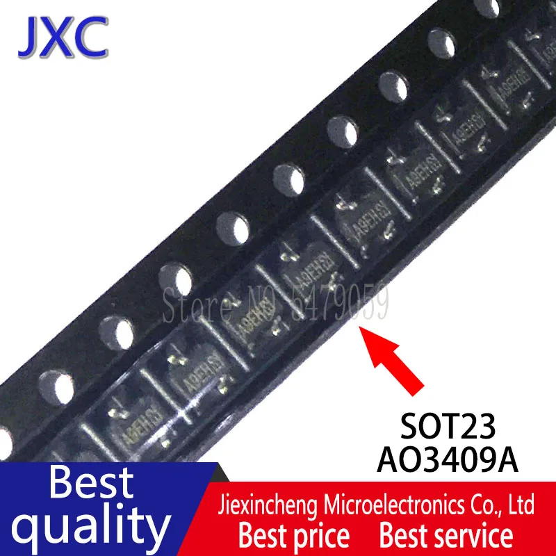 50 قطعة AO3409A AO3409 A9 -30 فولت-2.6A موسفيت سوت-23 ترانزستور جديد الأصلي