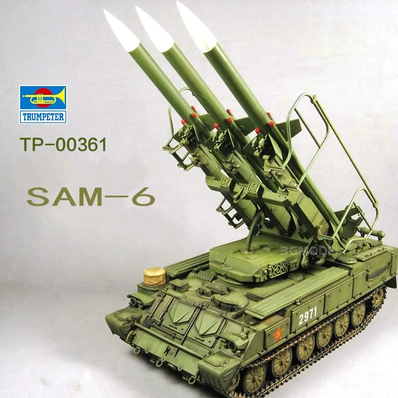 Trumpeter 00361 1/35 Scale Model Russian SAM-6 Antaircraft Missile Assembly Model Building Kits For Adults Collection