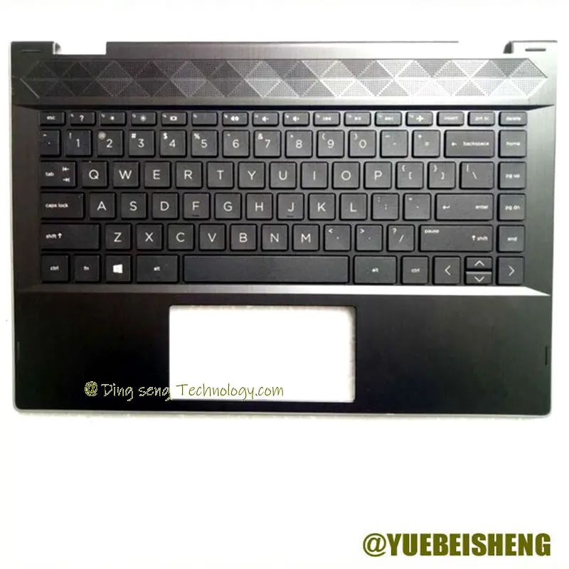 

YUEBEISHENG 95%New For HP Pavilion X360 14-CD palmrest US keyboard upper case cover,Silver Edge