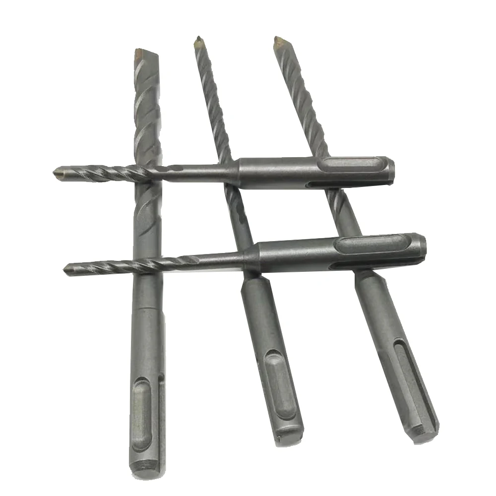 4-12มม.Dril เจาะคอนกรีต Bit คู่ SDS Plus สล็อต Masonry Hammer เครื่องมือความเร็วสูงสีขาวเหล็ก