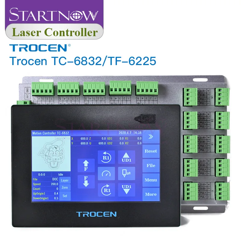 Woodworking Engraving Machine Control System Trocen TC-6832/TF-6225 Vibrating Knife Laser Controller Card Tool Bit Upgraded 6828