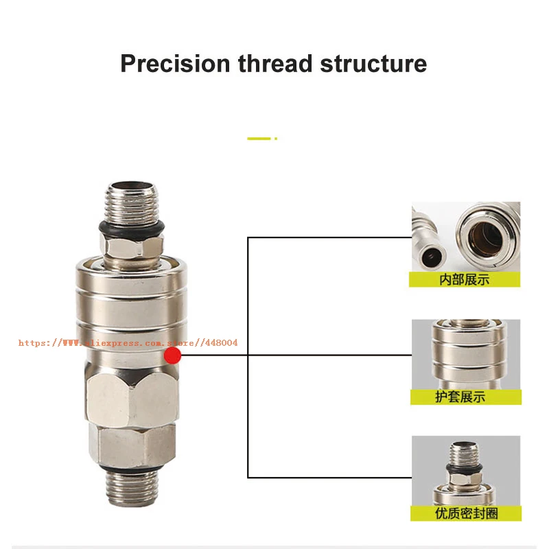 2 pz/set adattatore pistola a spruzzo accoppiatore e Kit spina, tipo industriale D, 1/4 pollici. NPT, Set di raccordi per aria a innesto rapido in acciaio inossidabile