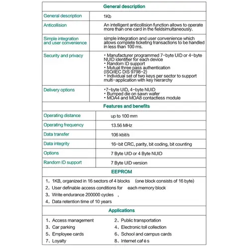 Imagen 2 del producto 100 unids/lote tarjeta IC 13,56 MHz ISO14443A S50 MF MFS50 proximidad etiqueta Universal inteligente RFID etiqueta tarjeta de Control de acceso
