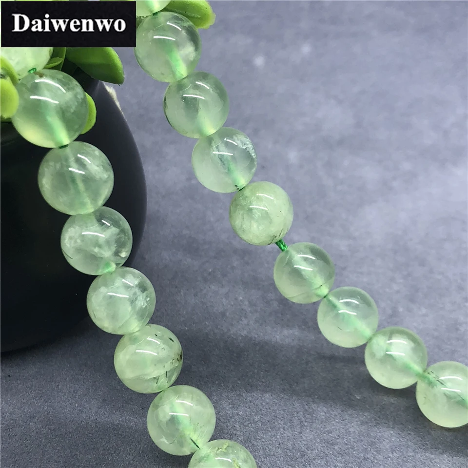 AAAAA Prehnite Beads 6-12mm Round Natural Loose Stone Diy for Bracelet Jewelry