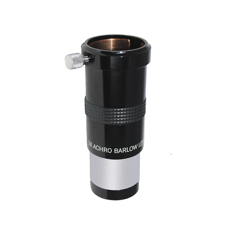 1.25inch 3X Achromatic Barlow Lens Aluminmium Body Optocal Glass Lens Astronomical Telescope Eyepiece Accessories