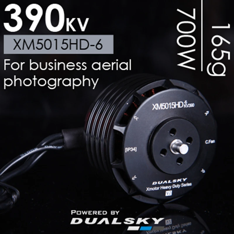 

DualSky XM5015HD-6 390KV Heavy-duty Brushless Disc Motor for FPV Multicopter UAV