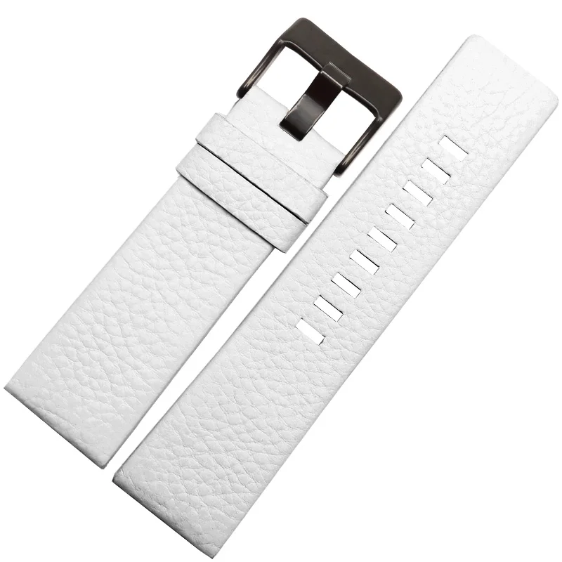 Genuine leather strap watchband 22 24 26 27 28 30mm 32mm Litchi grain for diesel Watch band DZ7313 DZ4386 DZ1405 watch bracelet