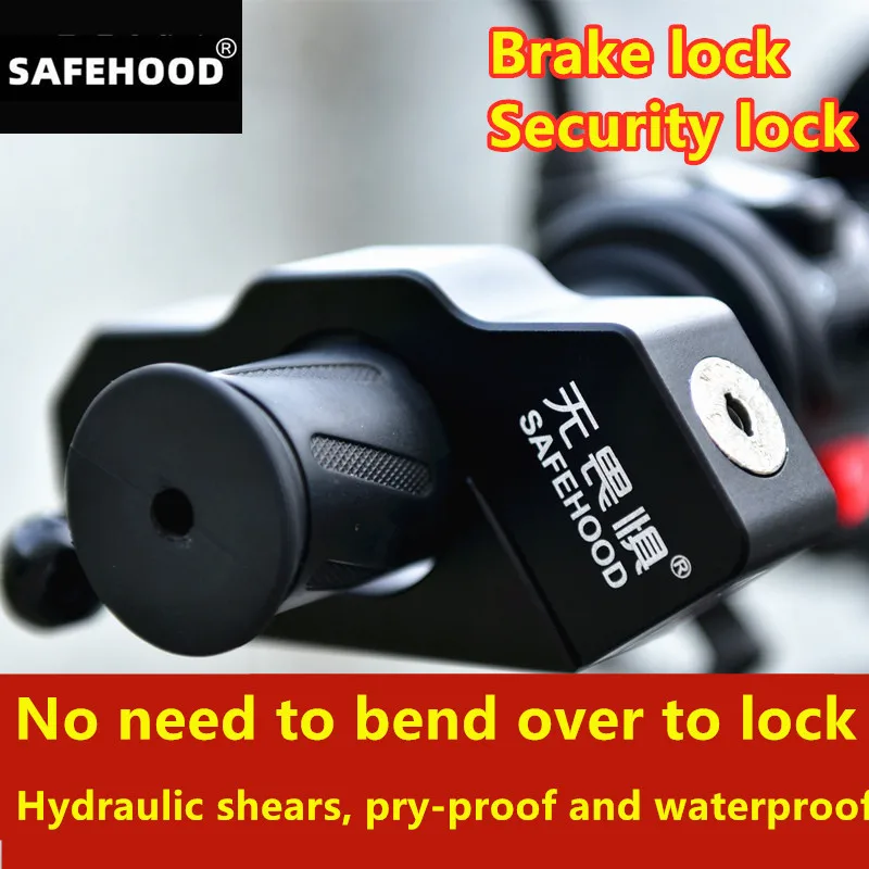 Fearless Motorcycle Grip Lock CNC Security Safety Locks Handlebar Handset Brake Lever Disc Locking Fit Scooter ATV