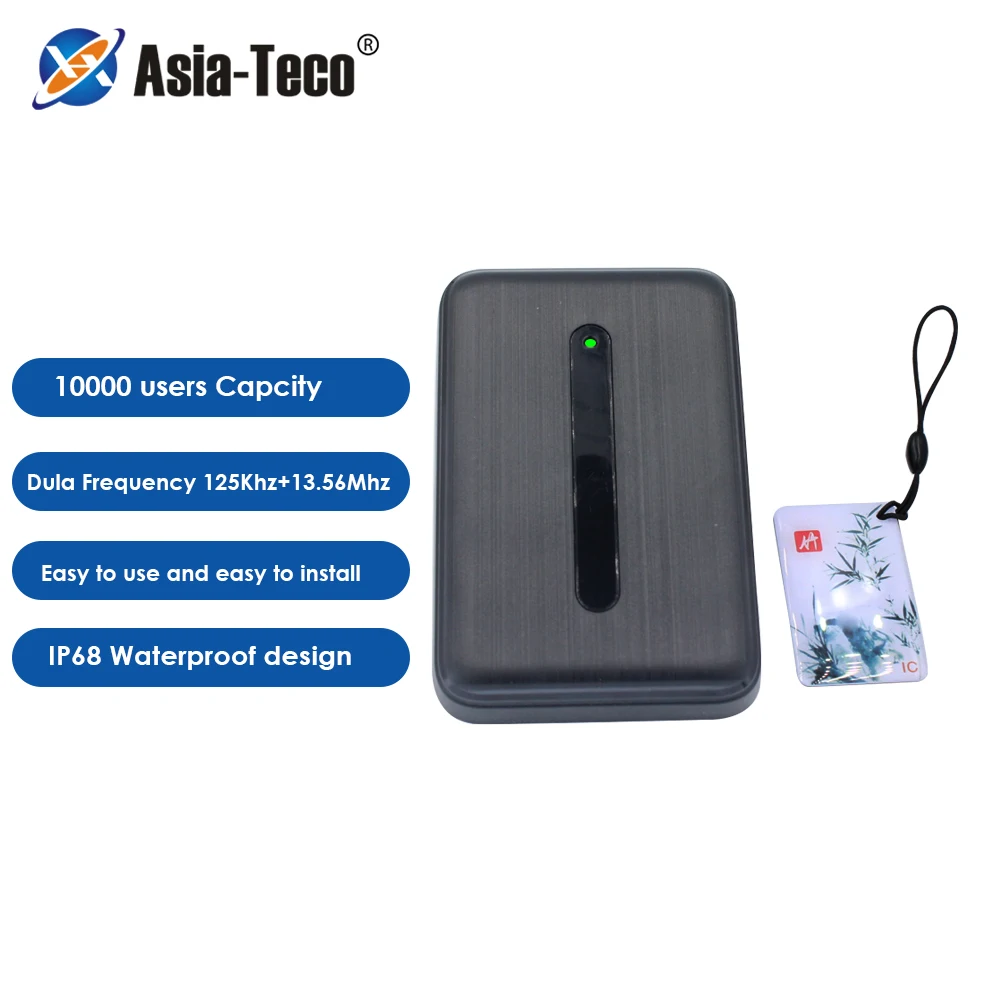 

IP68 Waterproof 125KHz RFID 13.56MHz IC Card Dual frequency Standalone Access Control System 10000 Users