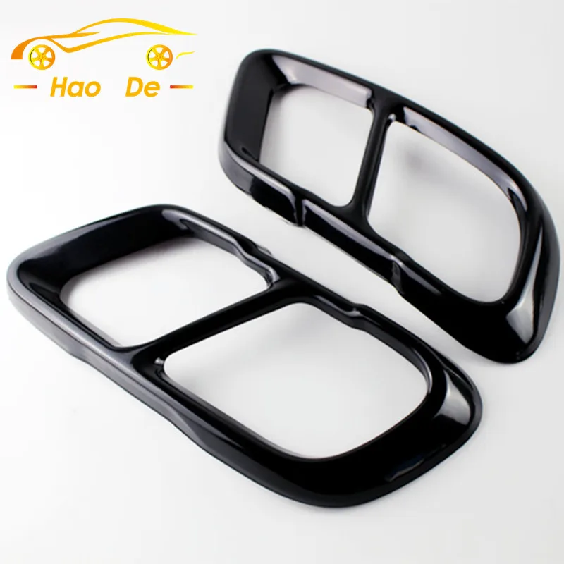 Glossy Black Chrome For X5 G05 X7 G07 2019 2020 2pcs Stainless Steel Pipe Throat Exhaust Outputs Tail Frame Cover Trim