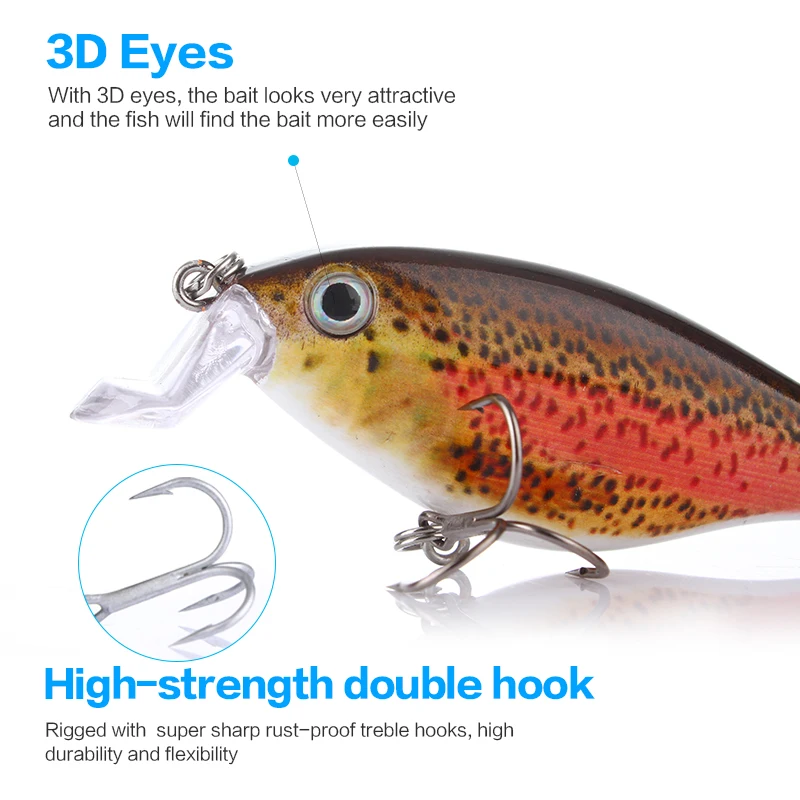 1pcs 8cm Top Quality Crankbait Hard Plastic Fishing Lure carp Bait Special curve Lip Fishing Tackle Pesca Isca Wobbler Floating